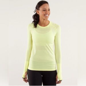 Lululemon Swiftly Tech Long Sleeve- Clarity Yellow- Size 10